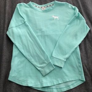 PINK Teal Pullover Hoodie